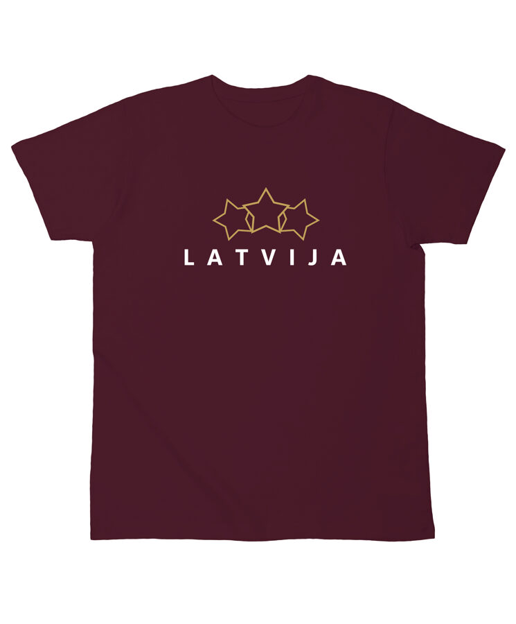 Vīriešu t-krekls "Latvija 3 zvaigznes"