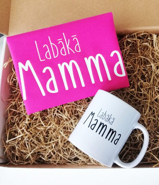 Mātes dienas dāvanu komplekts "Labākā mamma" (maisiņš+krūze)