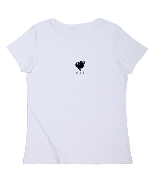 Sieviešu t-krekls ar apdruku "O La Lā"