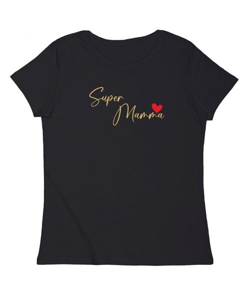 Sieviešu t-krekls ar uzrakstu "Super Mamma"
