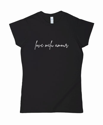 T-krekls "love mīlu amour"