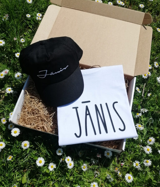Līgo un Jāņu dienas dāvanu komplekts "Jānis" (T-krekls + cepure)